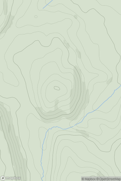 Thumbnail image for Rough Hill [Welsh Borders S] [SO758482] showing contour plot for surrounding peak
